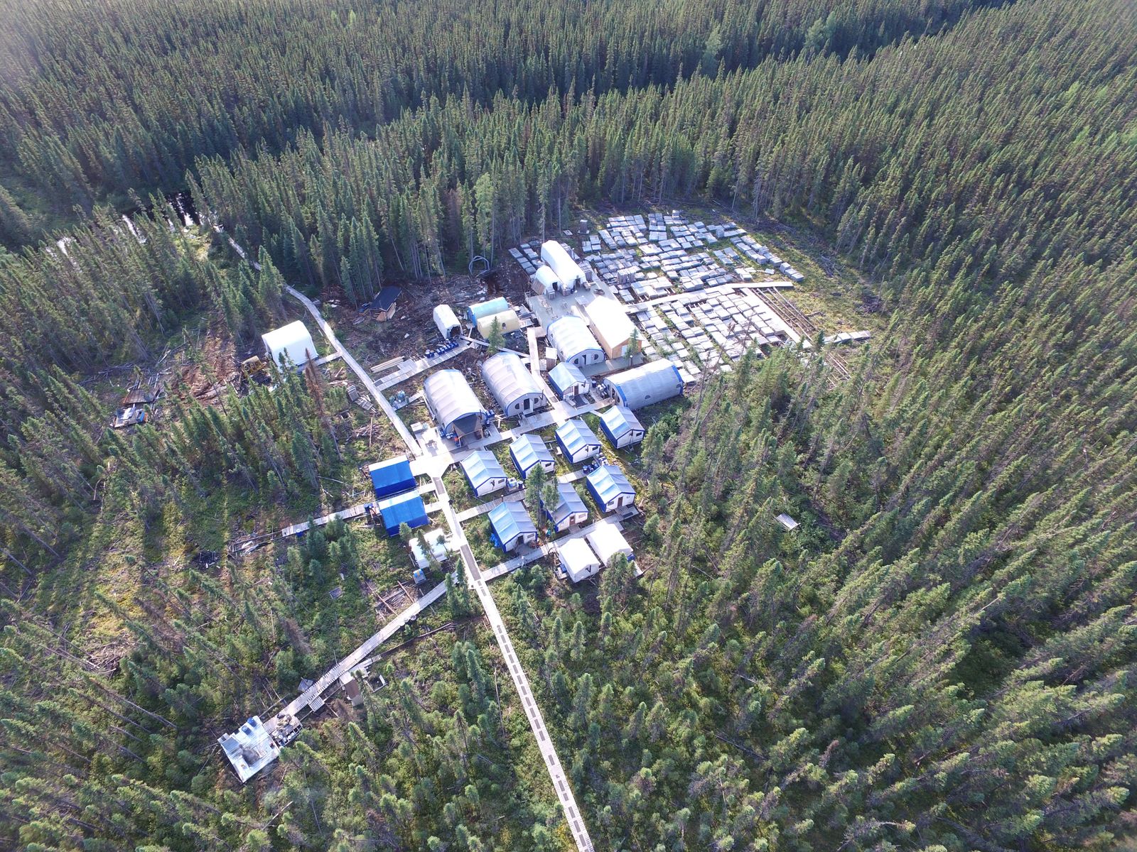 Drone aerial of exploration site