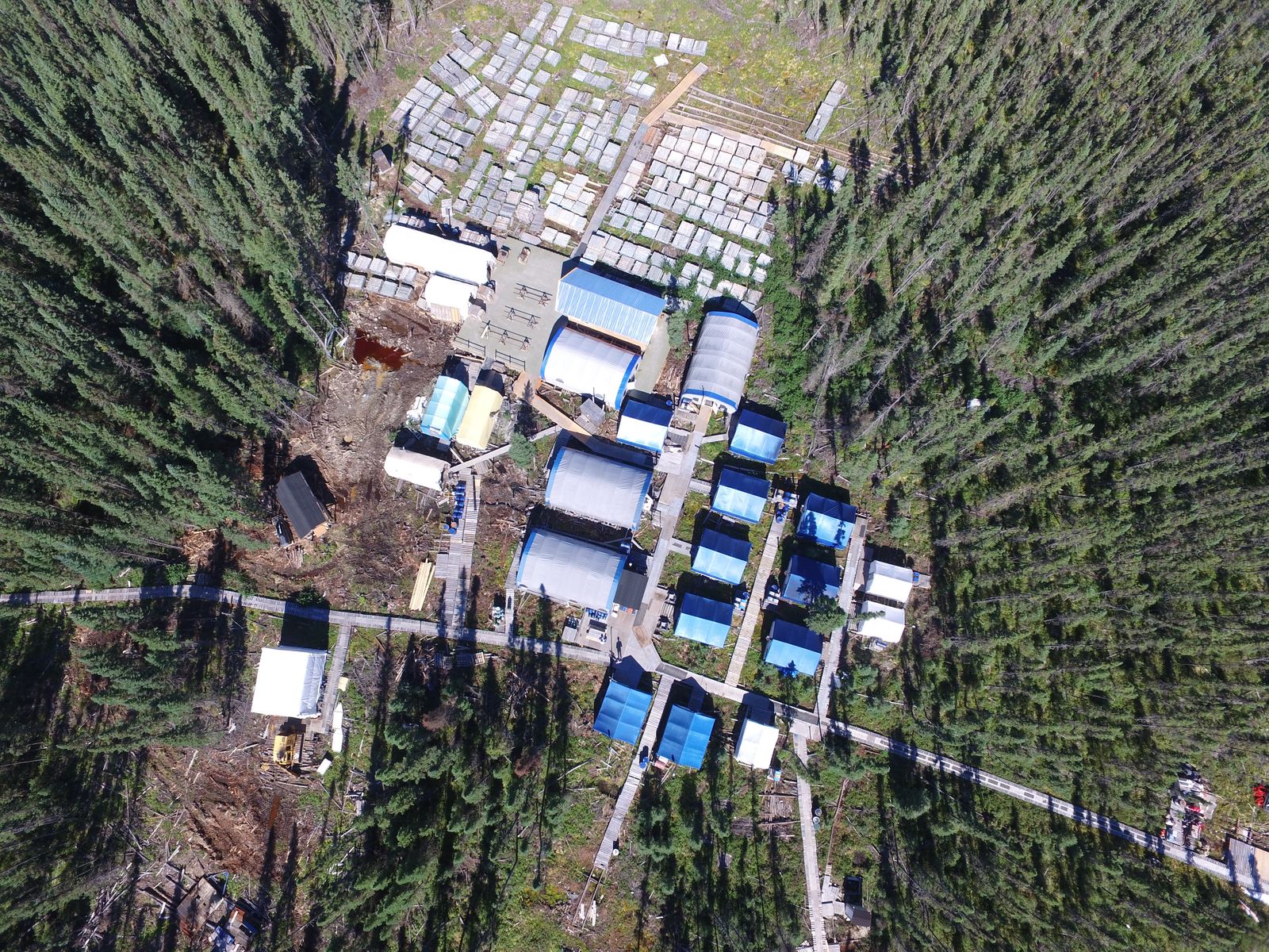 Drone aerial of exploration landscape