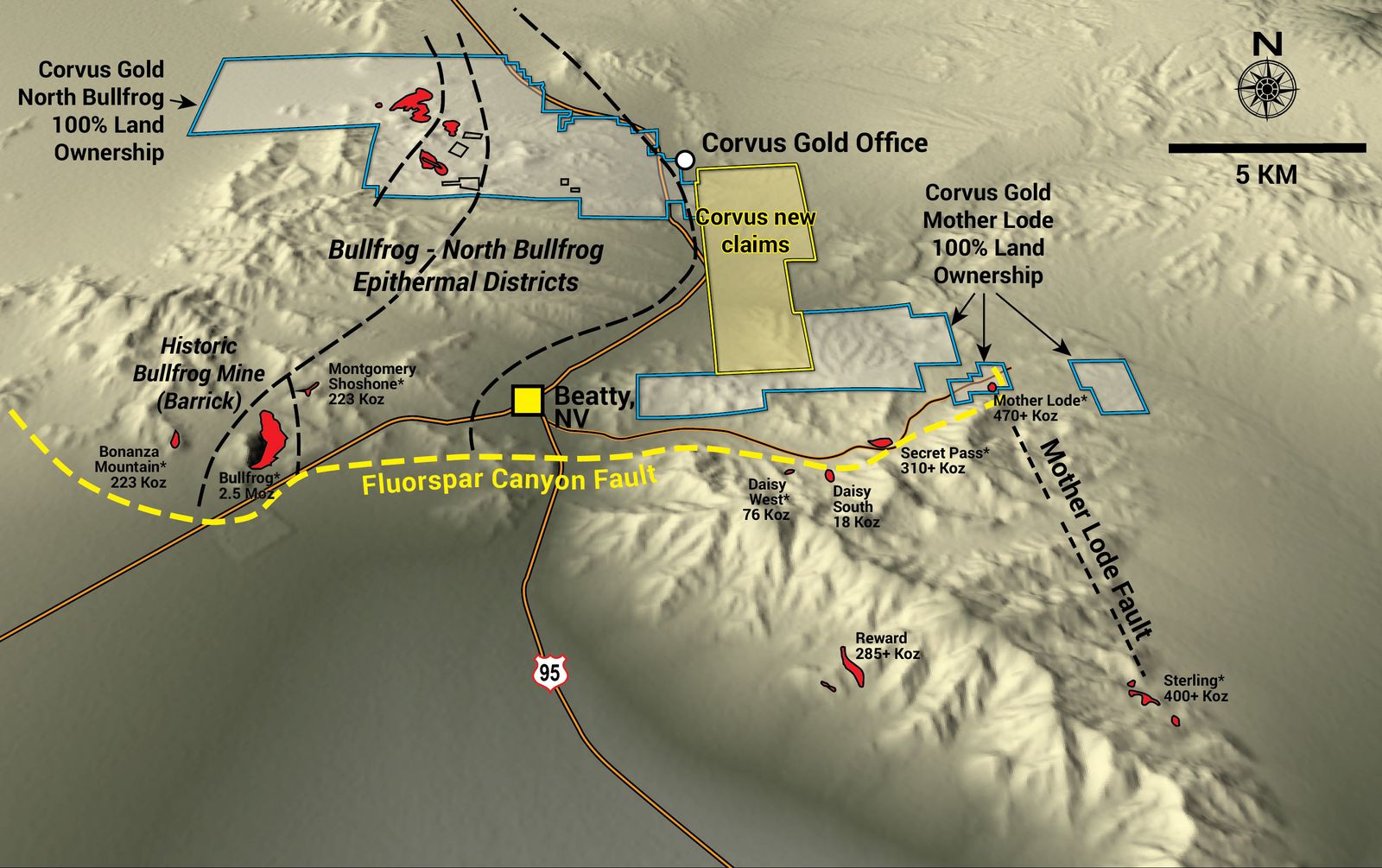 North Bullfrog perspective map
