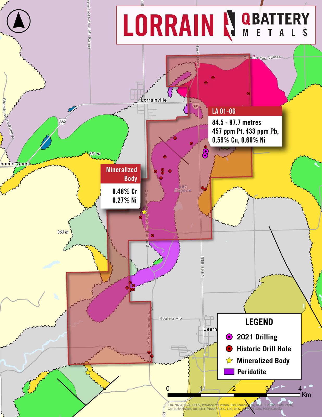 QMET Lorrain geology map