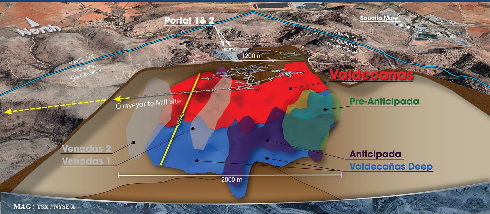 Valdecañas Vein 3D perspective